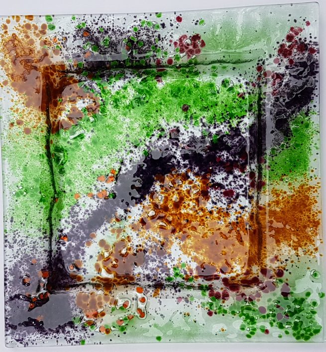 Vibrant green and purple dish