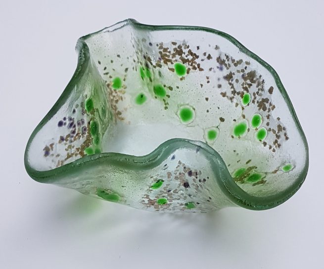 Glitter & Green Spots Tealight Holder